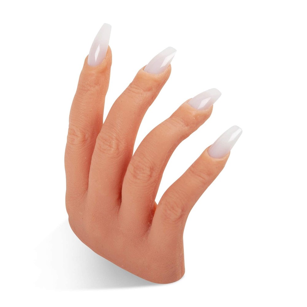 Professional Silicone Practice Half Hand for Acrylic Nails by - Poseable Half...