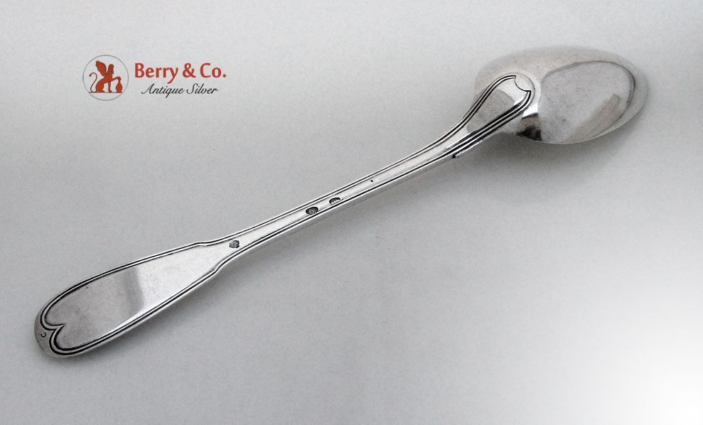 Sardinian Stuffing Spoon Fiddle Thread 916 Standard Silver 1820 No Monogram
