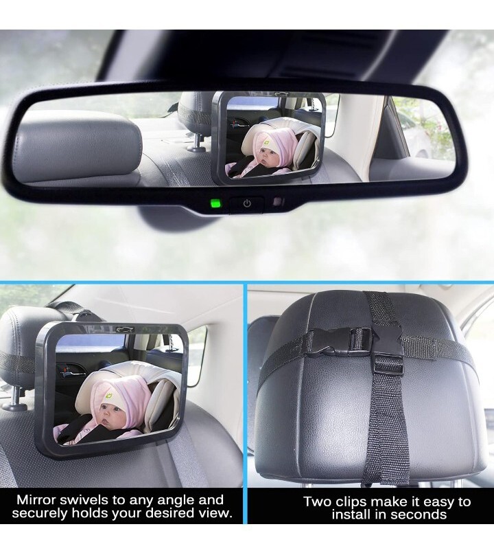 Baby Safety Mirror Adjustable Back Seat View Mirror