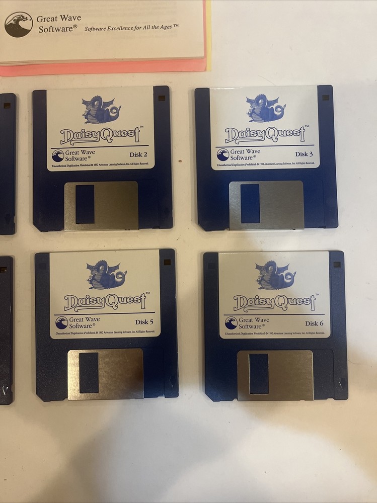 Vintage Daisy Quest Game for Macintosh Floppy Disc Great Wave Software