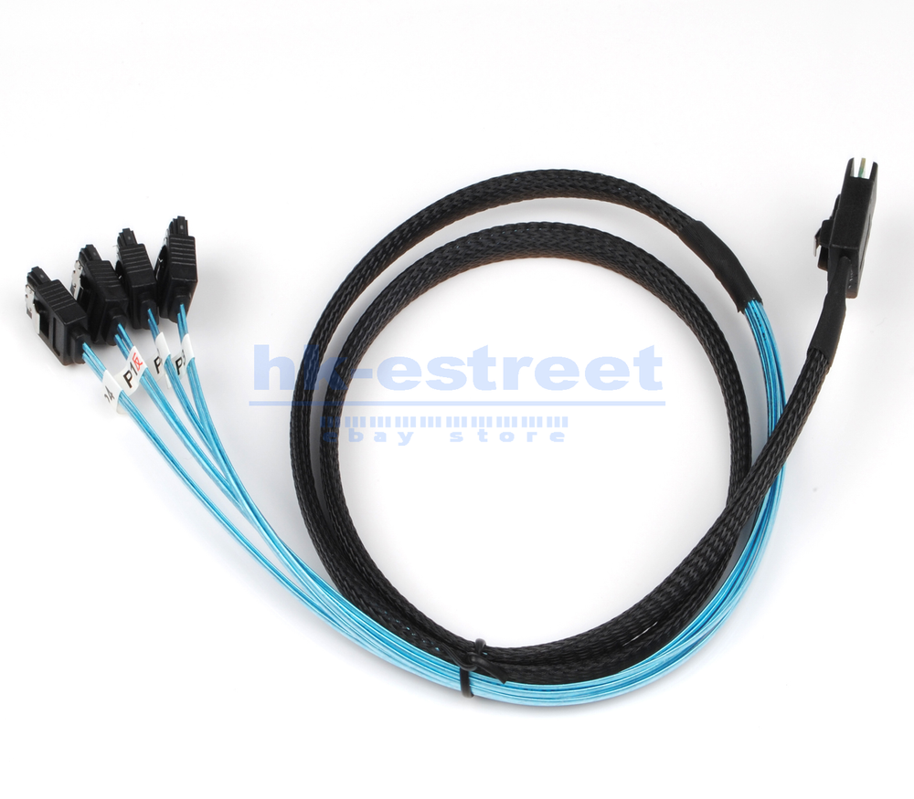 100cm Reverse Cable 4x SATA to 1x 8087 for controller raid card US Ship