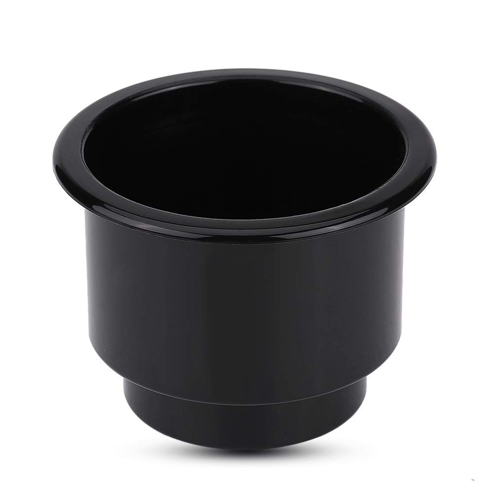 Marine Cup Holder Insert, Plastic Replacement Liner with Drain Hole, Universa...