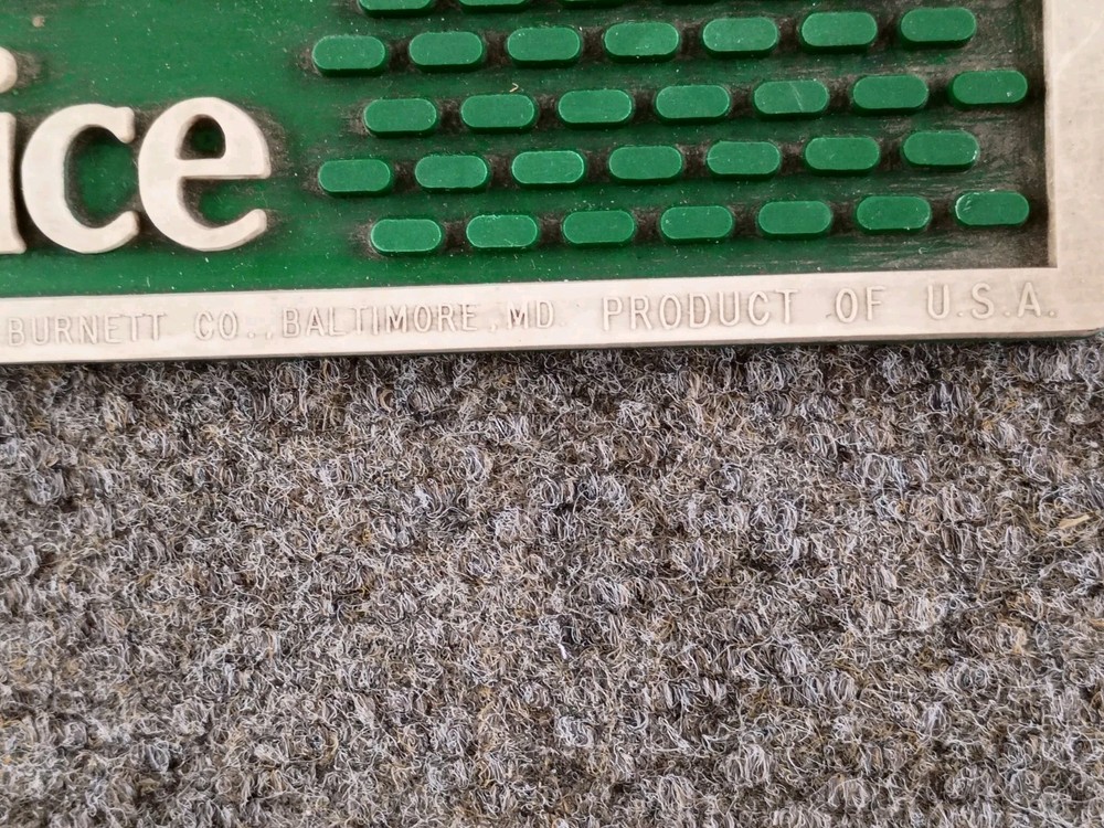 Vtg Burnett's Gin Bar Rail Mat