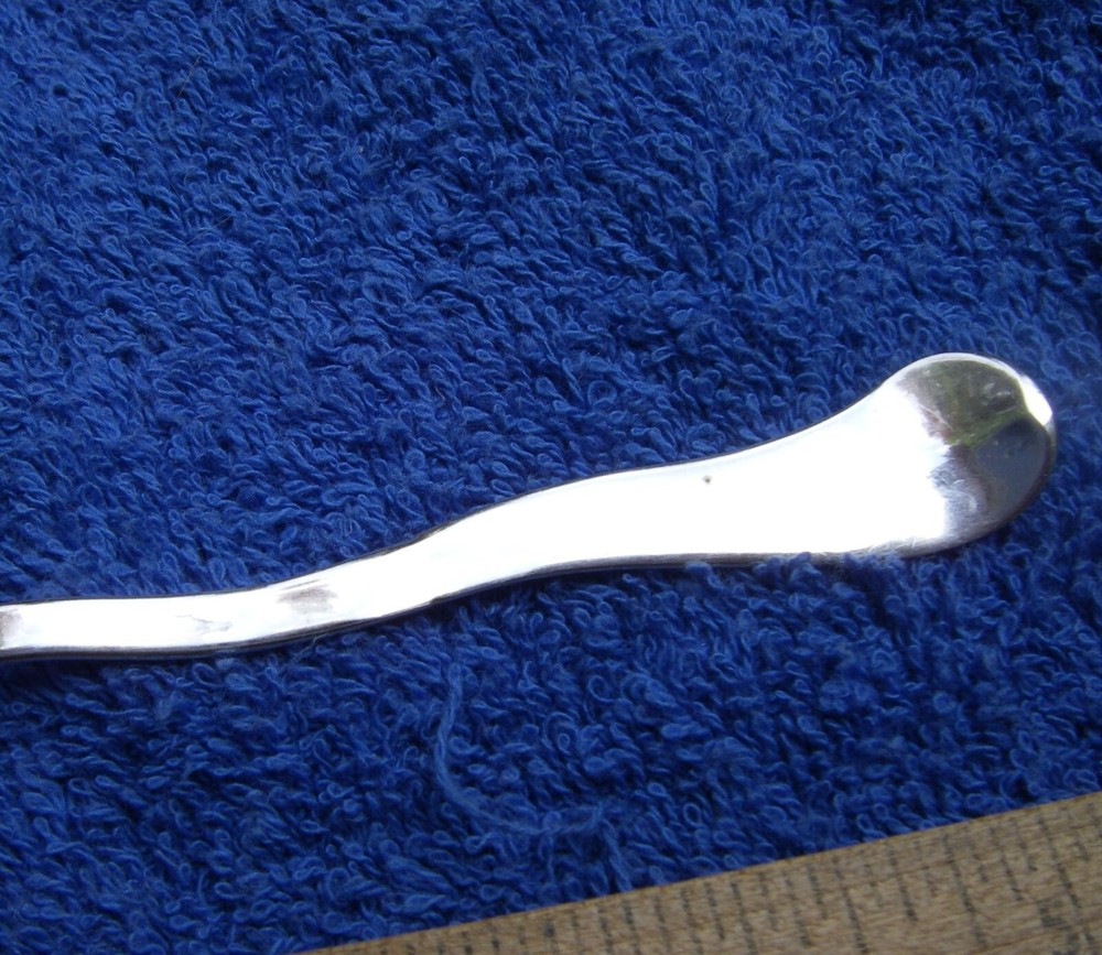 Very Early GERMANIC(?) Silver SERPENTINE Handle SPOON-Marked-AS IS