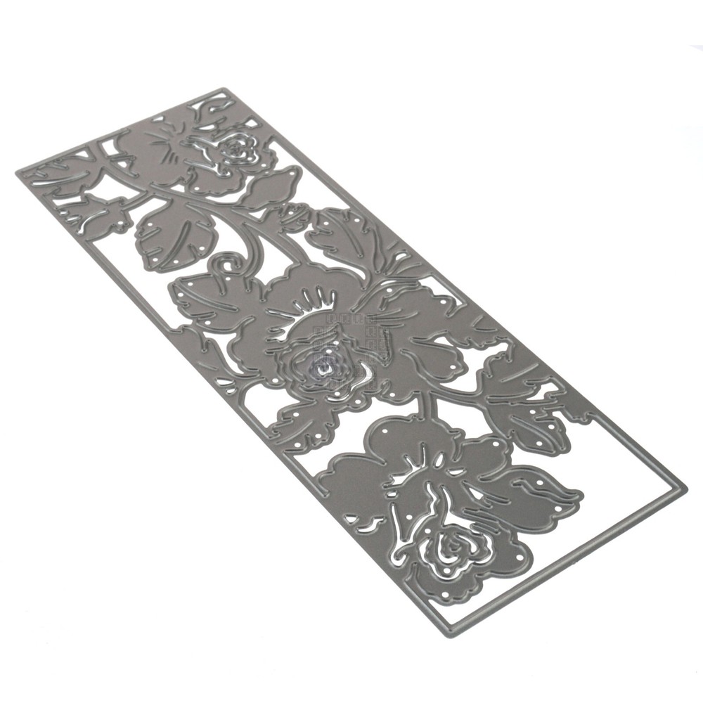 Entwined Roses Rectangular Metal Cutting Die