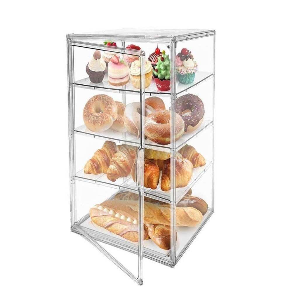 Bakery Pastry Display Case Transparent Bread Display Cabinet with Clear Lid