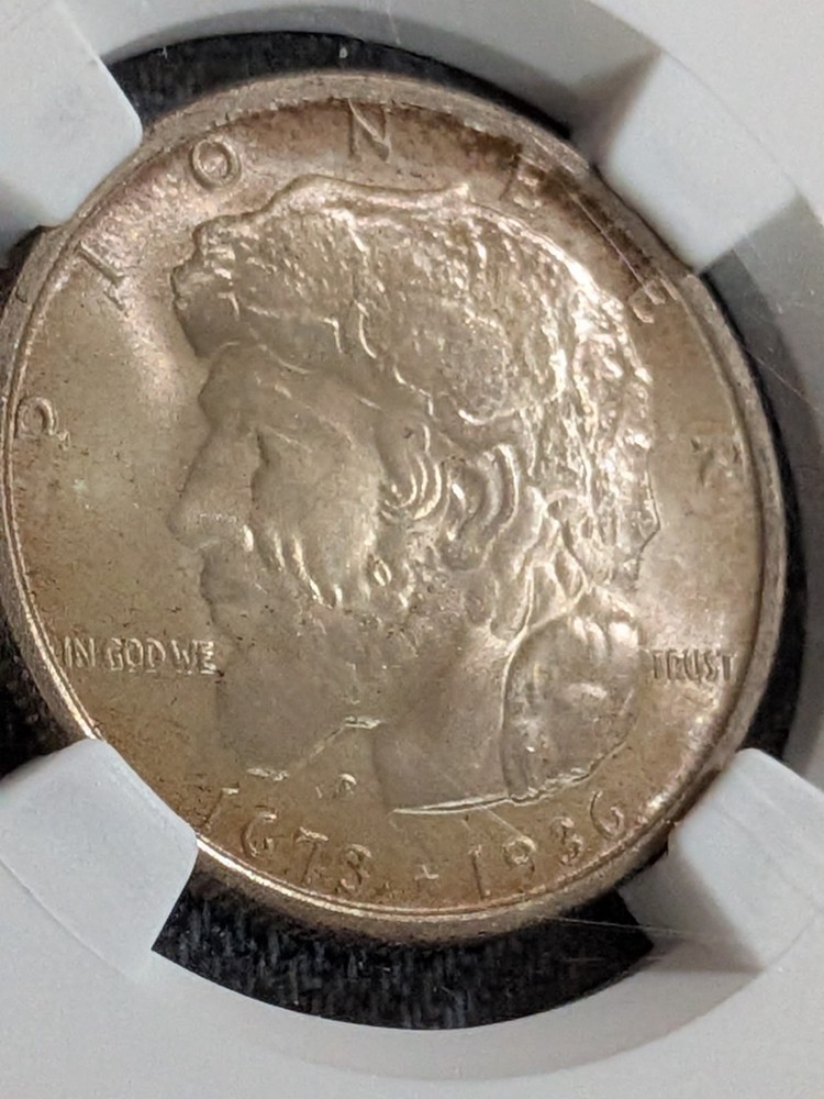 1936 NGC MS66 Elgin Commemorative Half Dollar Great Luster