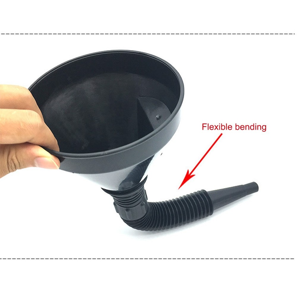 Flexible Spout Fuel Funnel With Mesh Filter For Auto Fluids
