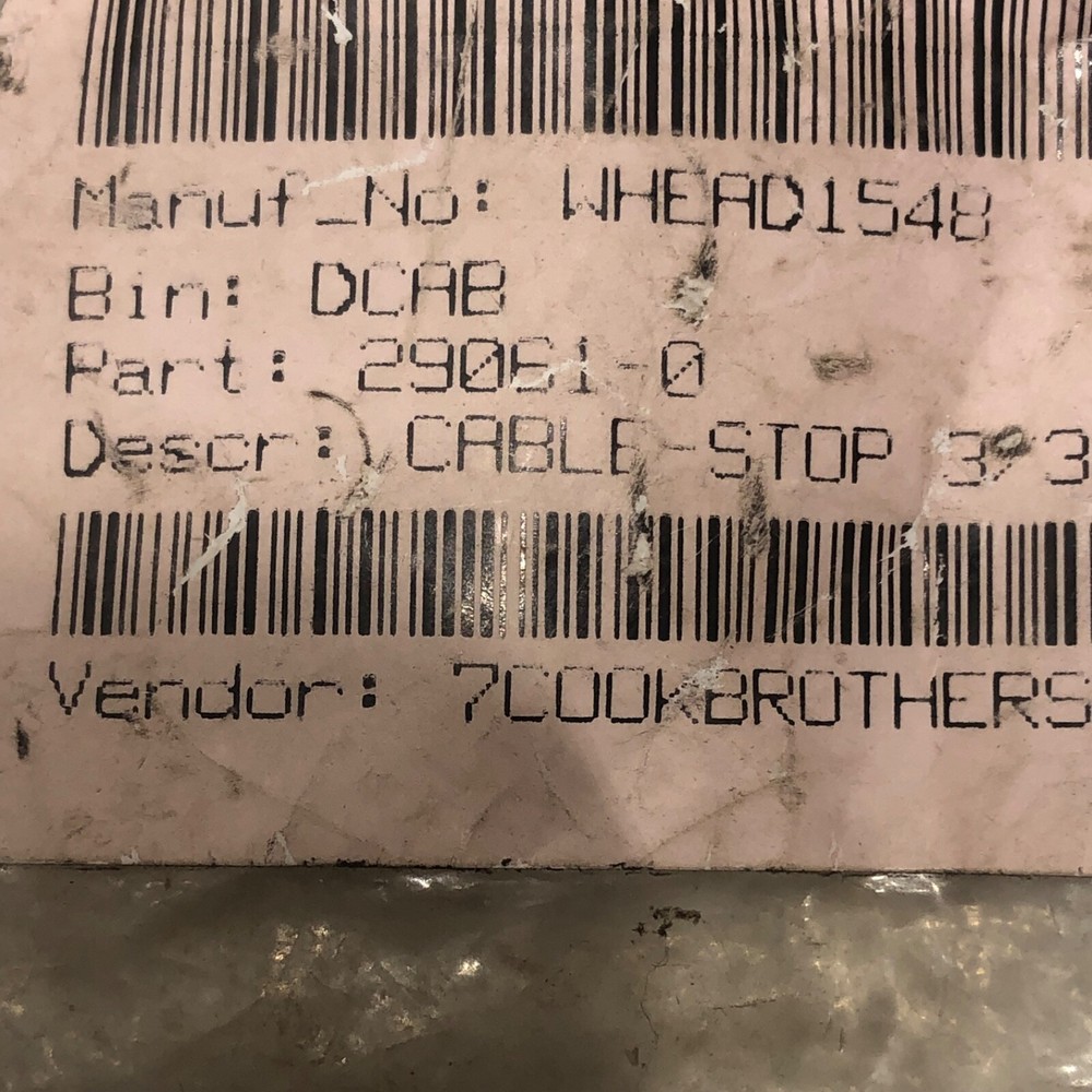 Brass "Push-Pull" Cable Stop WH-1548 — 3/32” Cable Controlled Throttle Stop