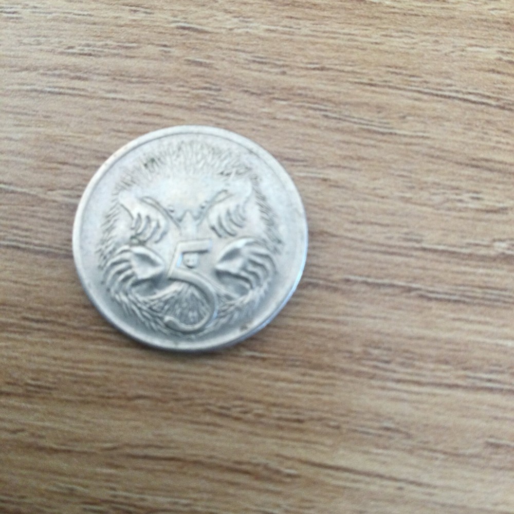 AUSTRALIA  FIVE 5 CENT COIN 1970 CIRCULATED
