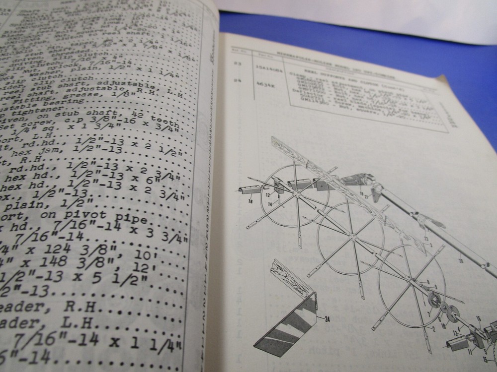 REPAIR CATALOG MOLINE MODEL UNI-COMBINE R-2014