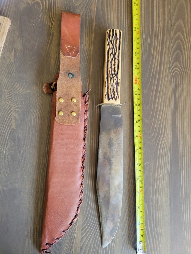 LARGE Solingen German Bowie Knife w/Custom Sheath