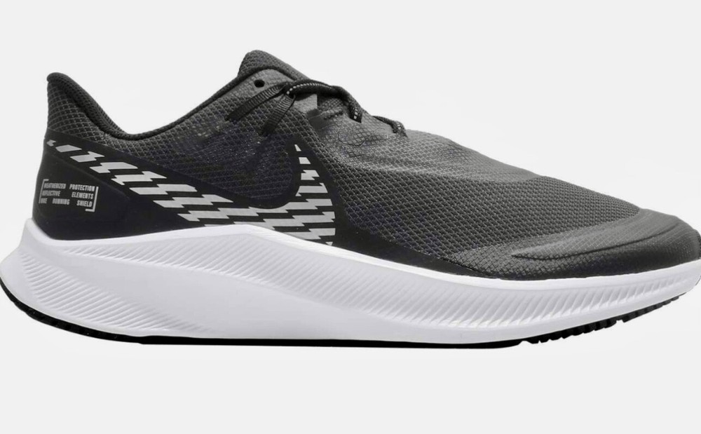 Size 9 - Nike Quest 3 Shield Black Metallic Silver