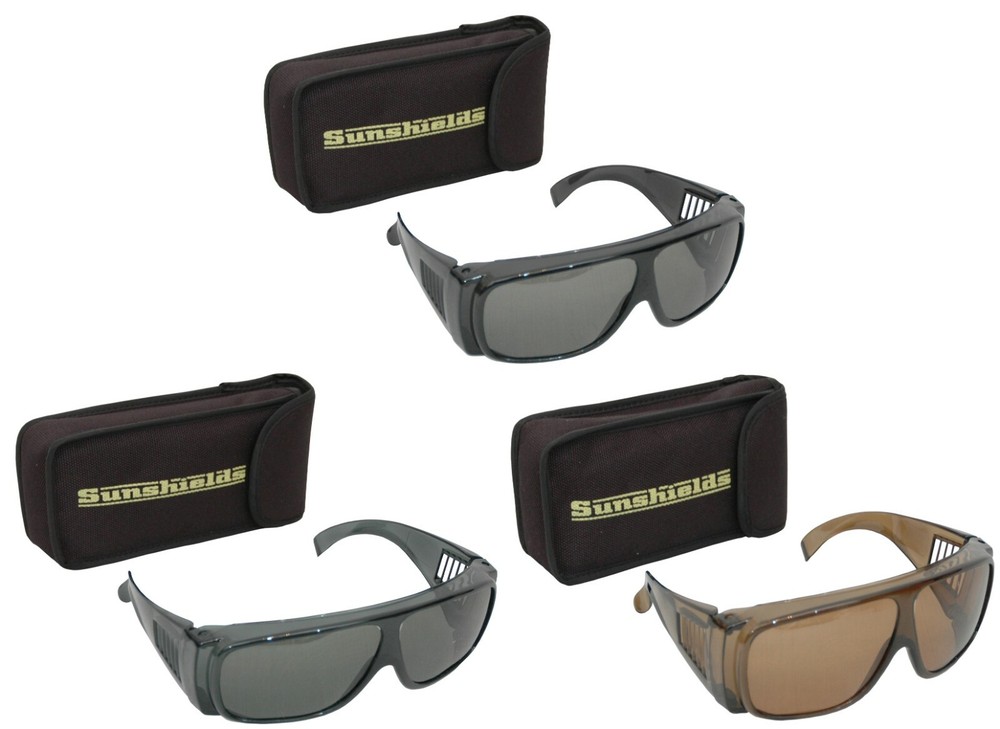 SUNSHIELDS Atlantis Sunglasses Golf Polarised Tinted Frame Vented Folding Leg