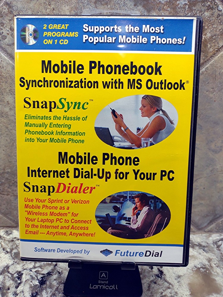 FutureDial SnapSync & SnapDialer Software CD w/Serial Numbers v. 1.7 - PC, 2003