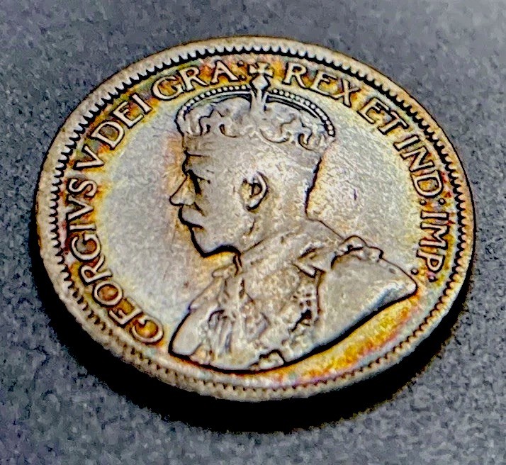 1929 Canada Silver Dime 10C Beautiful Toning
