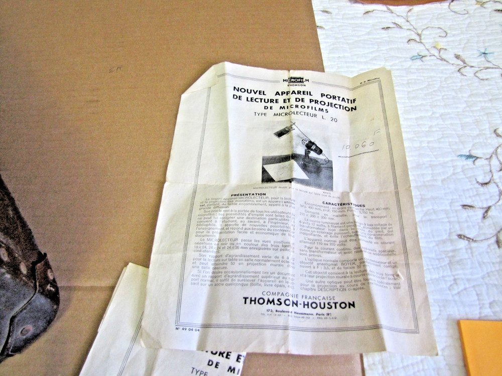 Vintage NOUVEL Microfilm Viewer