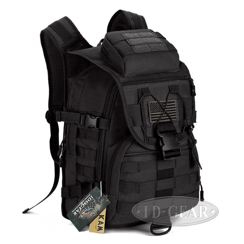 IDOGEAR Tactical Backpack Molle Pack Shoulder Bag Bug Out Bag Camping Camo 40L