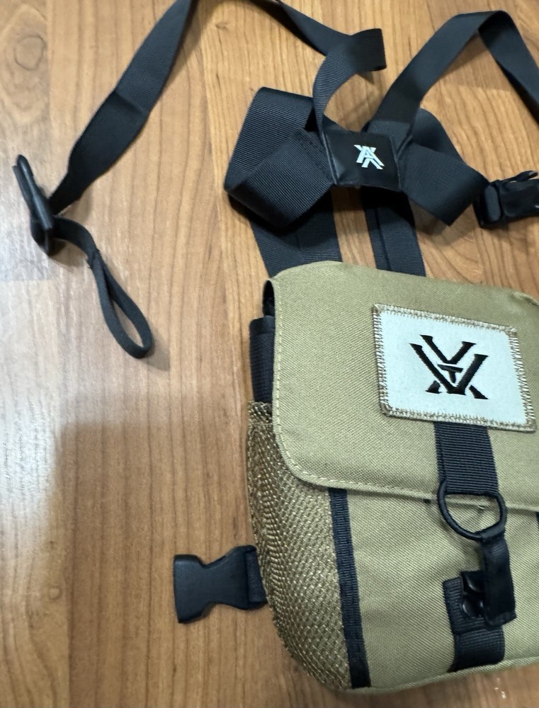 Vortex Optics Binocular Harness Case Tan with Logo, Secure Carrying Accessory