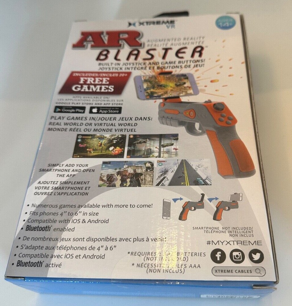 Xtreme VR Augmented Reality Blaster w/ Built in Joystick Bluetooth Enabled NEW!