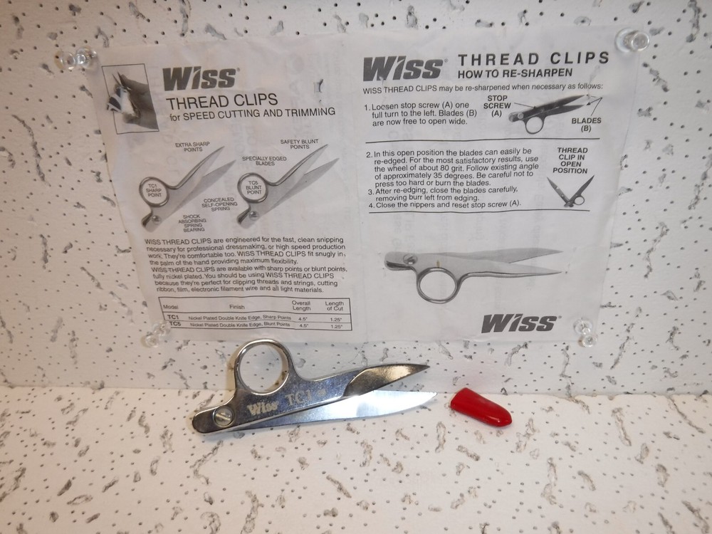 WISS TC1 WTC1 SOLID STEEL SHARP POINT THREAD CLIPPER CUTTER E-864R4