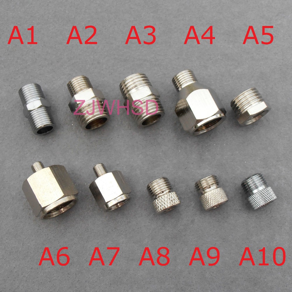 10pcs Adaptor Adapter Fitting Connector Kit Set for Compressor Airbrush Hose