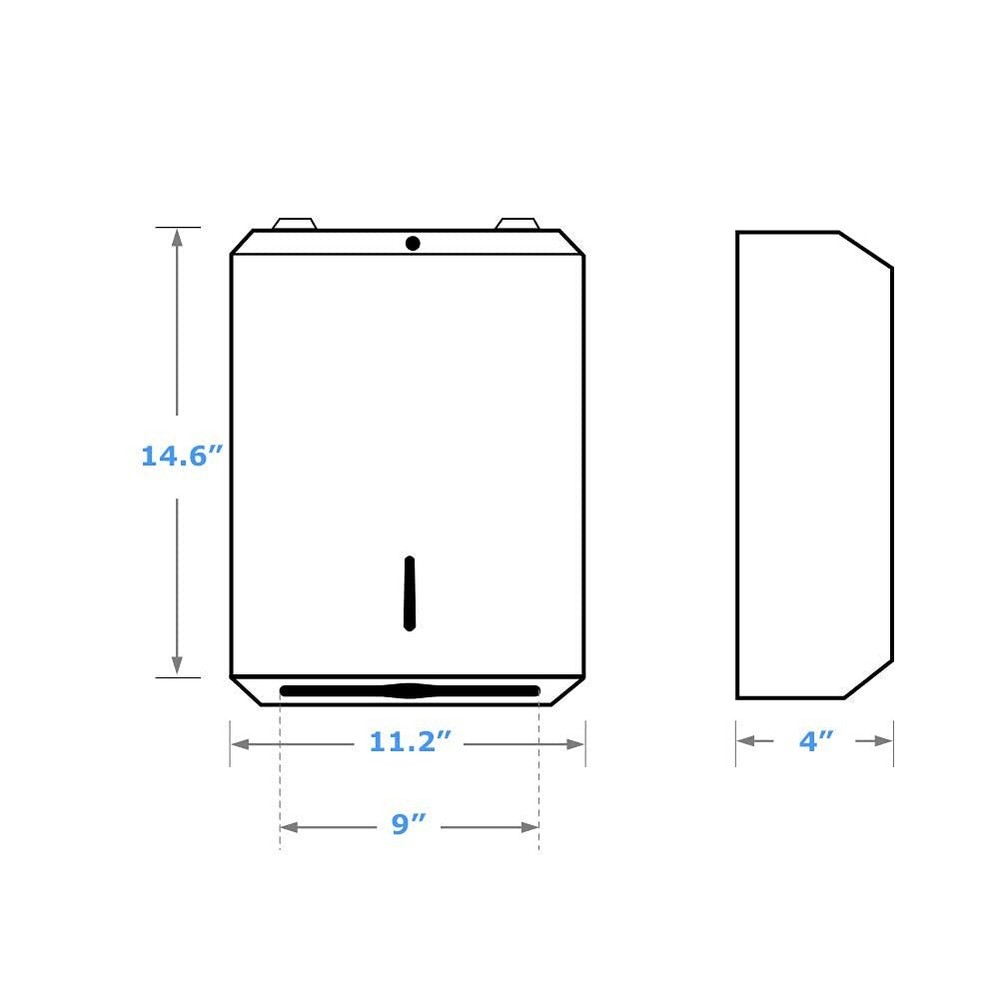 Paper Towel Dispenser Wall Mount Commercial c-fold/Multi-fold/Tri-fold Touchl...