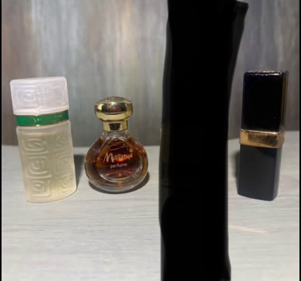 Vintage Mini  perfume bottles. 2 Never Used, 1 Refil Case/ Bottle Empty.