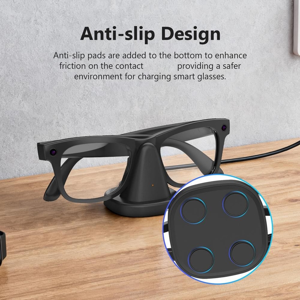 For Ray Ban Meta Charging Dock SafeChargingchip,smart AI Glasses BasePortable