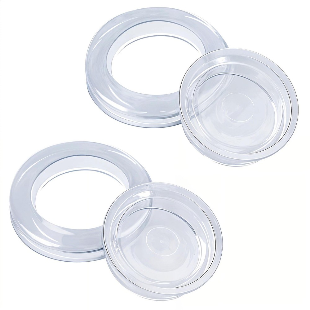 2 Inch 2 Set Silicon Patio Table Umbrella Hole Ring for Standard White