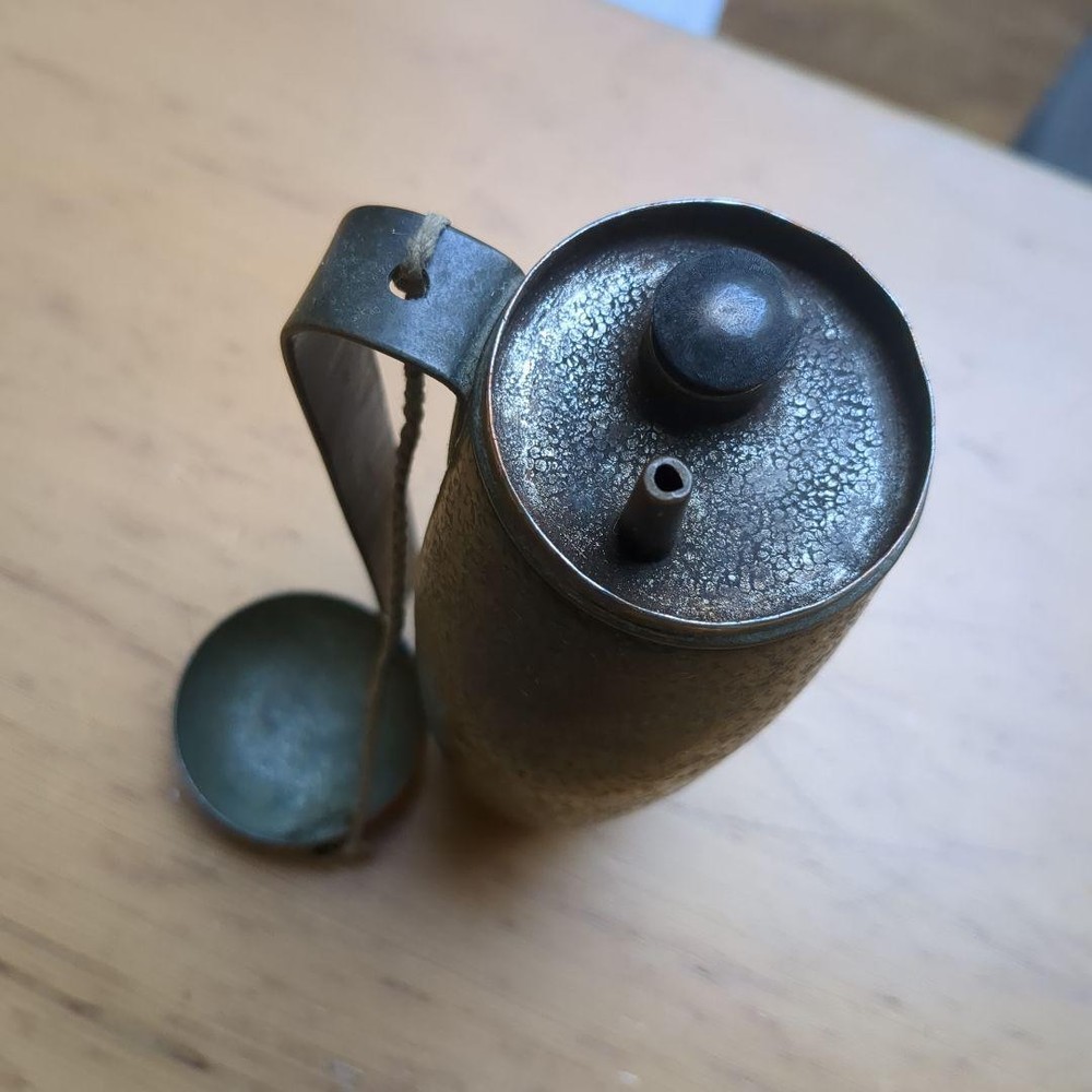 Japanese Military IJA Empty Accessory Flask Metal Container