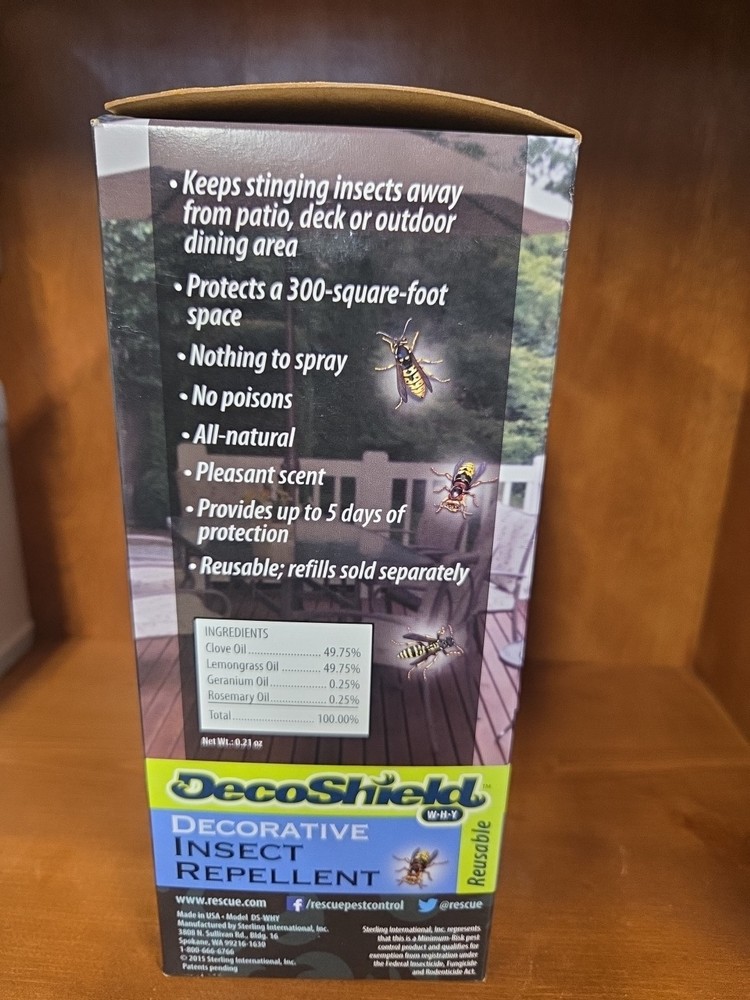 Rescue DecoShield Decorative Insect Repellent - 300 Square Ft Range