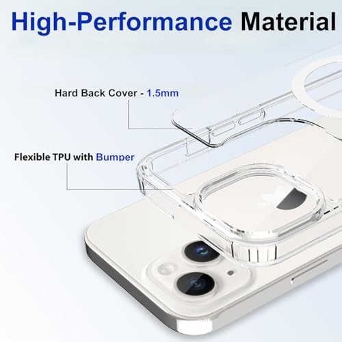 Phone Case Compatible with iPhone 13 & iPhone 14 iPhone 13/14 Clear Magnetic