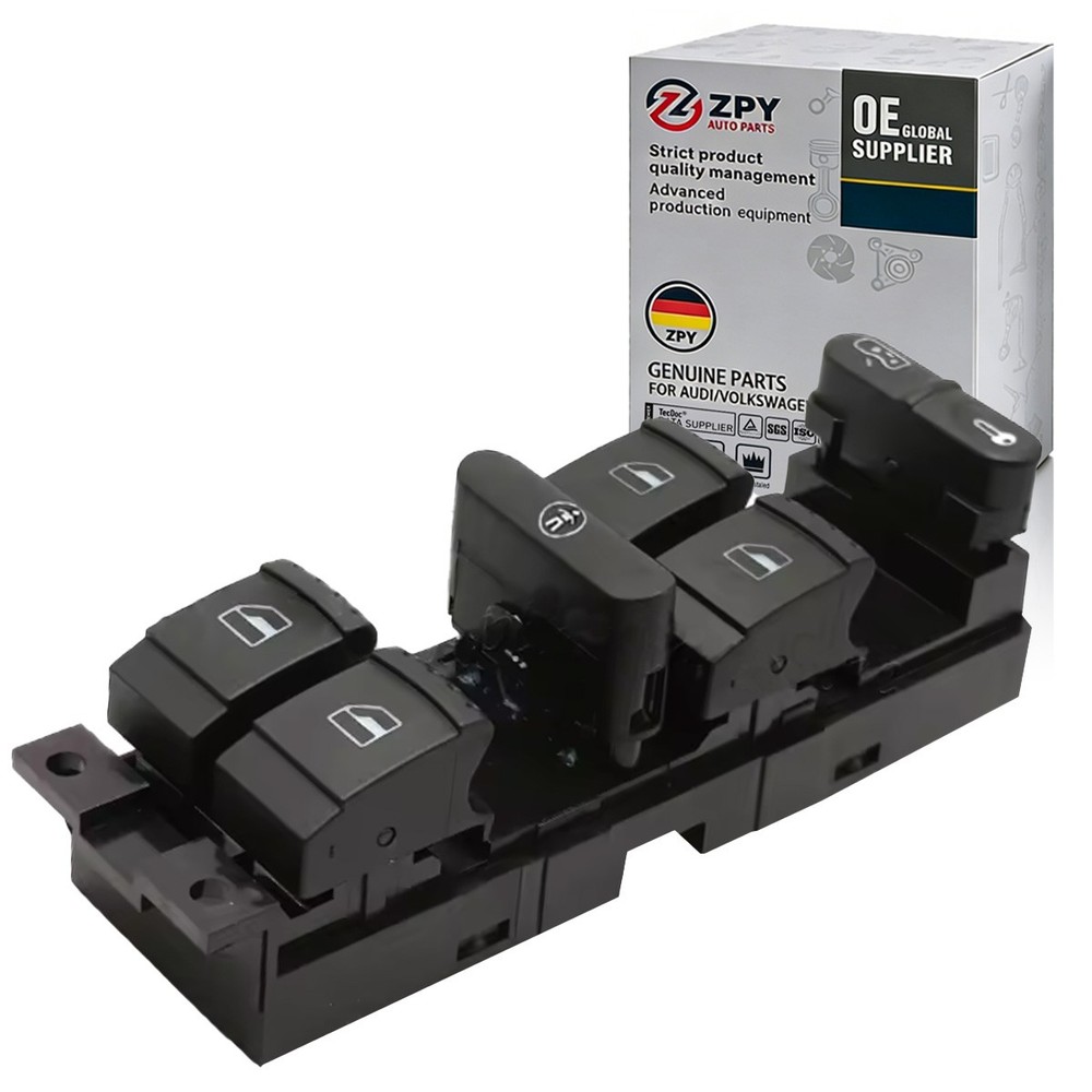 ZPY Master Power Window Switch Front Left Driver Side For VW Jetta Passat Golf
