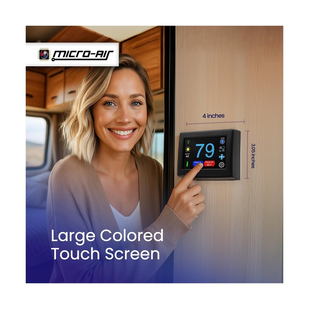 MICRO-AIR EasyTouch Digital RV Thermostat Replacement - Programmable and Reli...