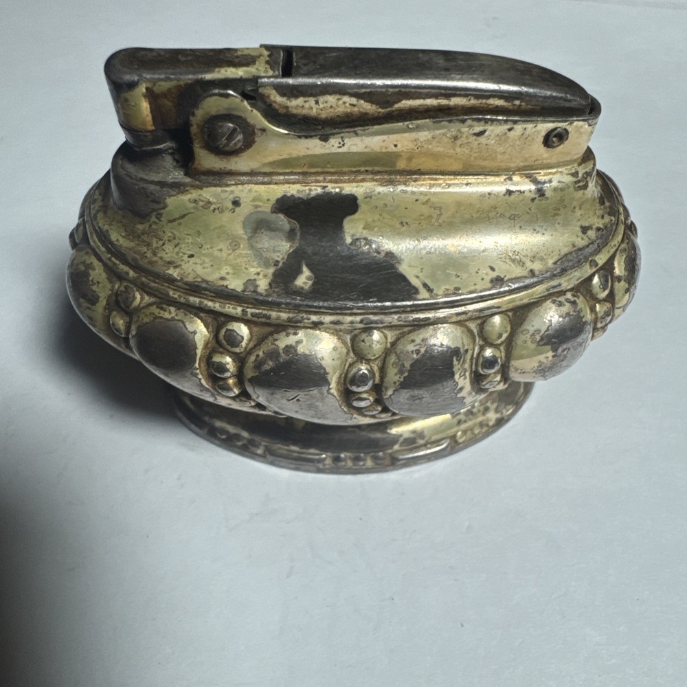 Vintage Silver Plate RONSON CROWN Table Lighter US