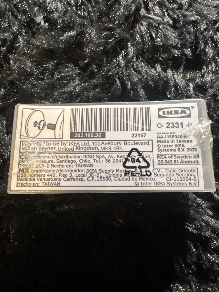 IKEA Raffig Black Curtain Rod End Caps