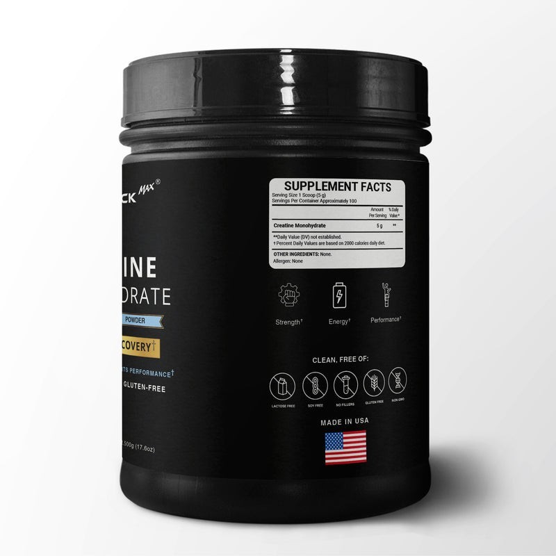 Peacock Max Creatine Monohydrate Powder (500 g, 100 servings)