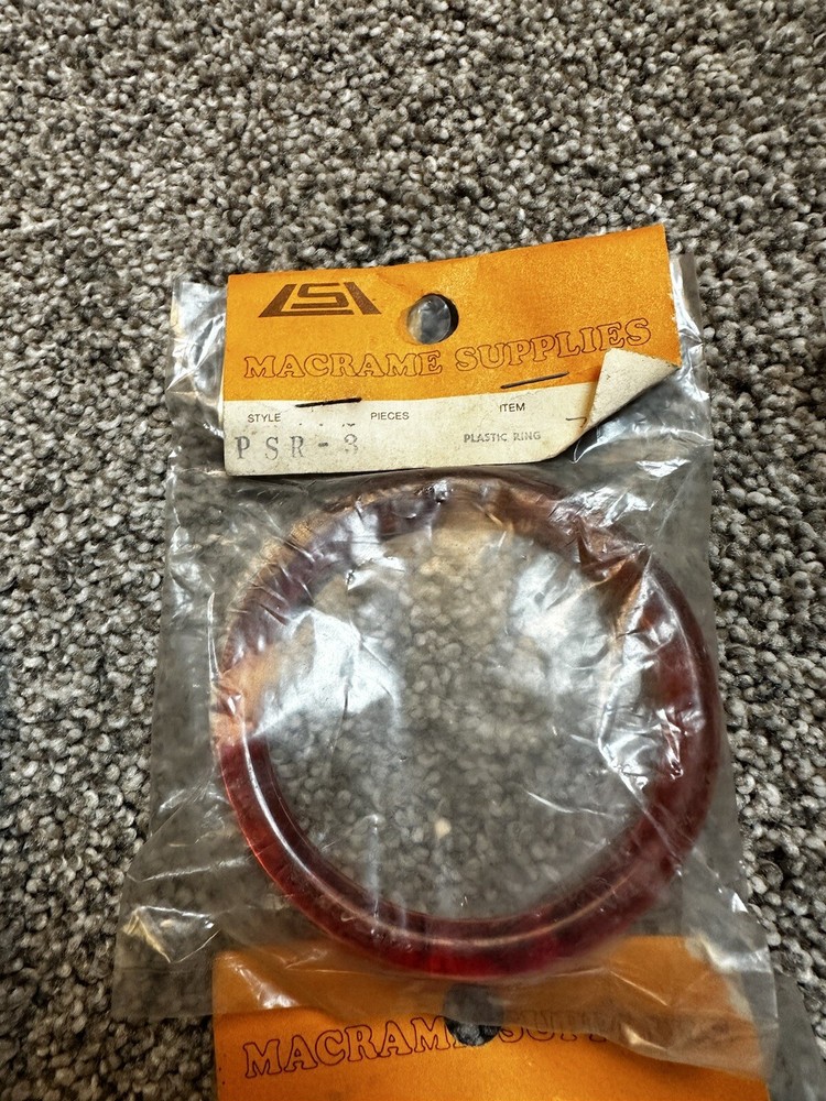 Vintage Macrame Accessories Rings Beads