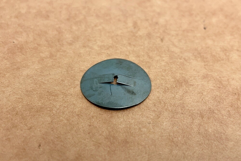 Scripted LEVIS button for 1975-78 Jeep CJ Seats + Brass Backing