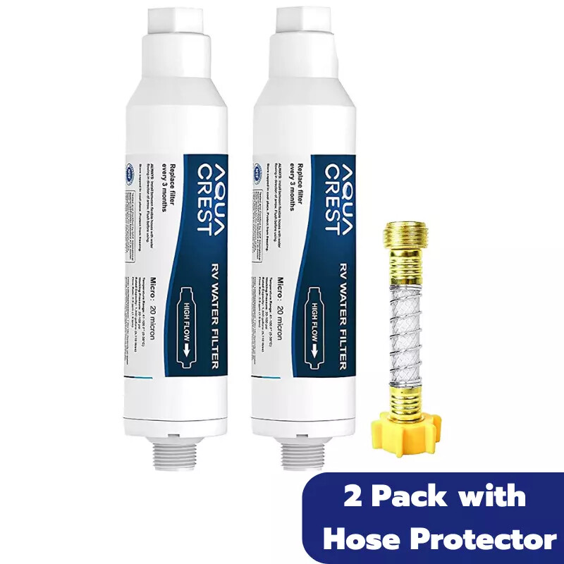 AQUA CREST RV Filter, RV Inline Hose Water Filter,Garden and Camper Water Filter
