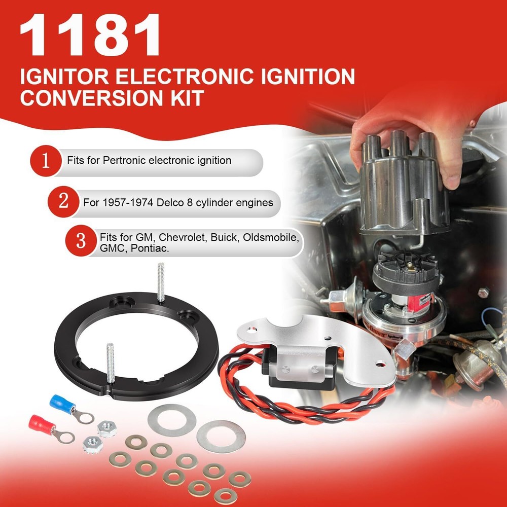 1181 Pertronix Ignitor Electronic Ignition Conversion Kit for Delco 8 Cylinder