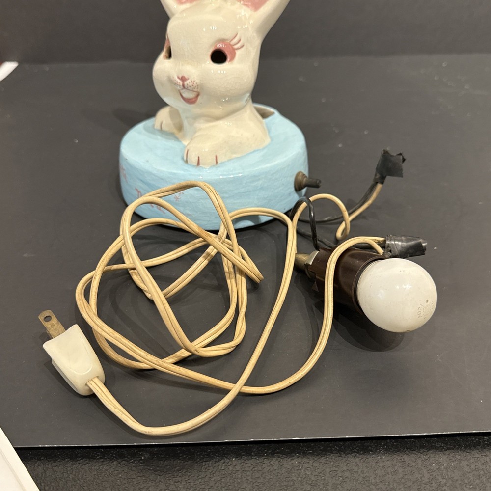 Vintage Mid Century Rabbit Night Light - READ