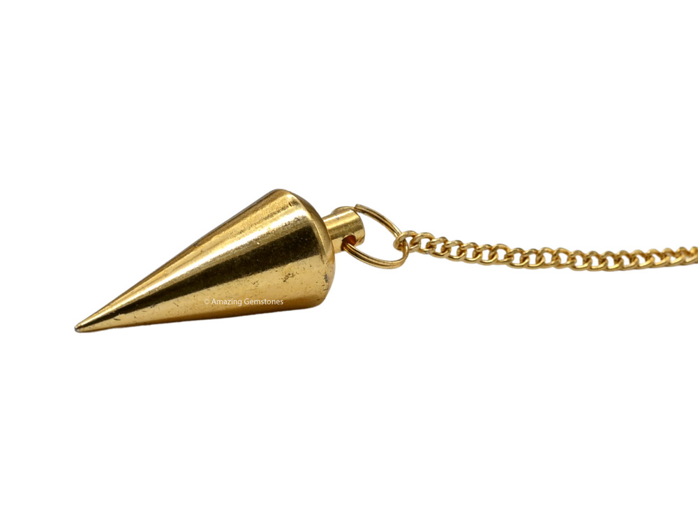 Metal Pendulum Gold Cone Long Point for Divination