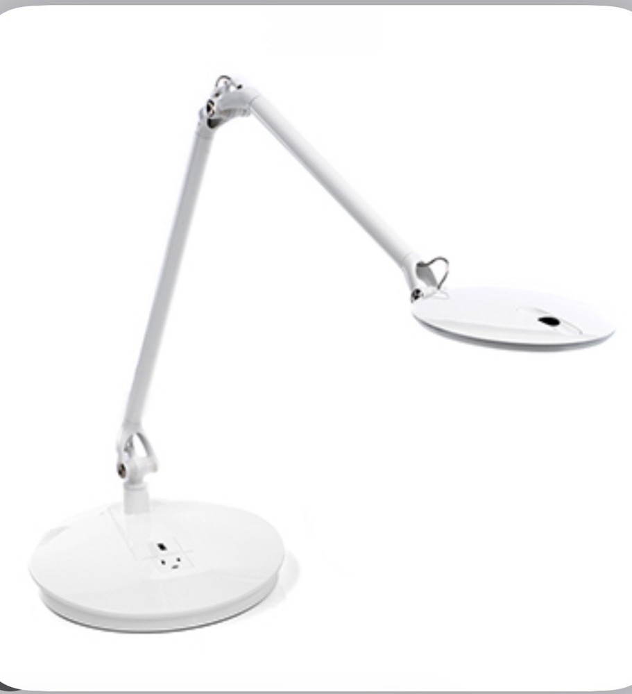 Humanscale Disc Task Light W/tech Charging base- White open-box, New