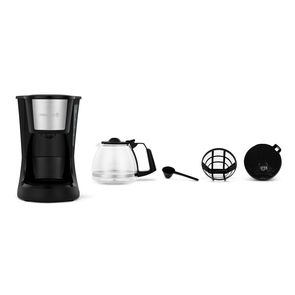 Holstein Housewares 5 Cup Drip Coffee Maker – Compact and 5 Cup, Black