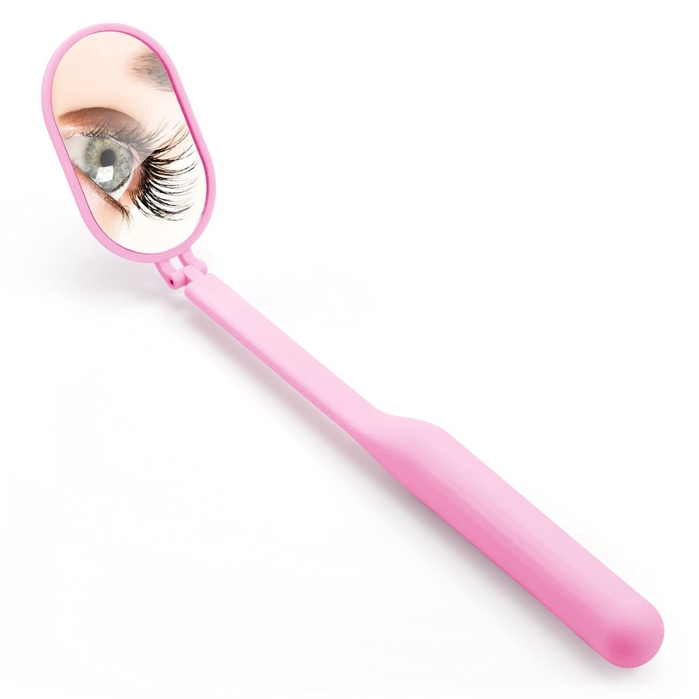 Lash Mirror for Eyelash Extensions, 2inch Foldable Eyelash Mirror for Easy St...