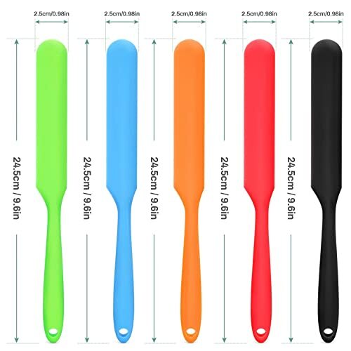 5 Pack Silicone Jar Spatula Jam Spreader for Peanut Butter Baking Cake Icing