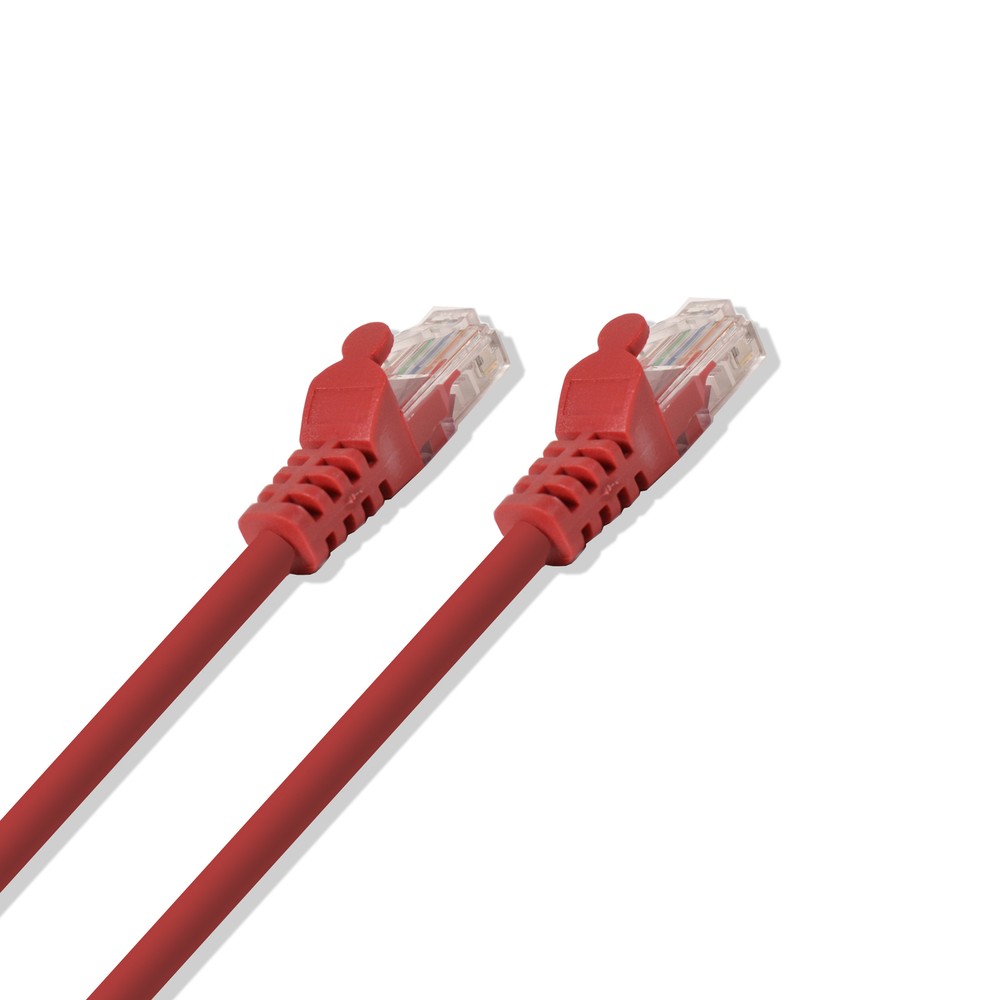 5Ft Cat5e Ethernet RJ45 Lan Wire Network Red UTP 5 Feet Patch Cable (5 Pack)