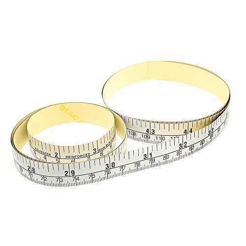 Tape Measure with Self-Adhesive Backing for Work Bench Drafting Table, 1.6cmx60"